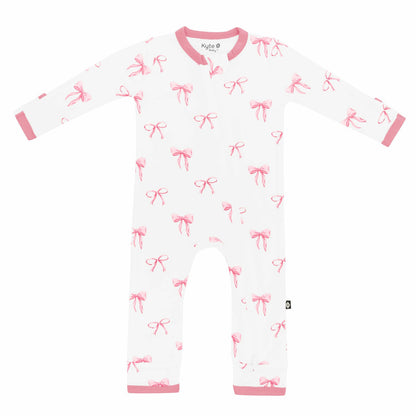 Kyte Baby Shop Bamboo Zippered Romper in Bow Print