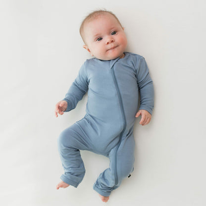 Kyte Baby Zippered Romper in Slate
