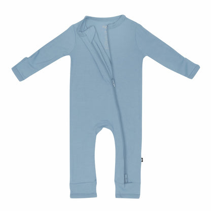 Kyte Baby Zippered Romper in Slate