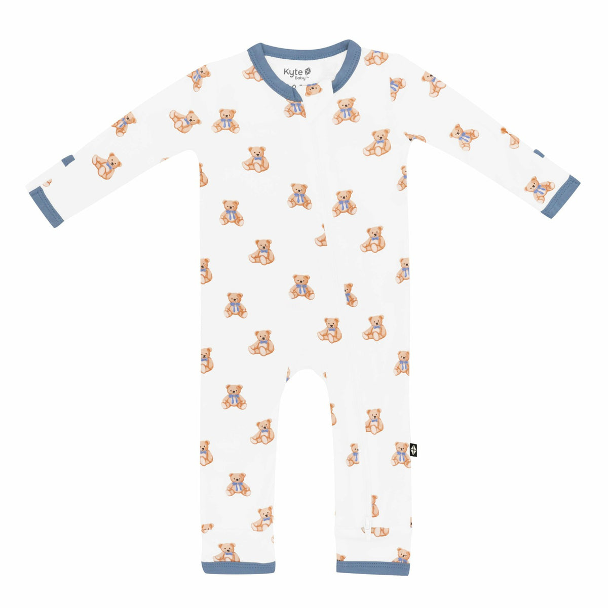 Kyte Baby Bamboo Zippered Romper in Teddy Bear Print
