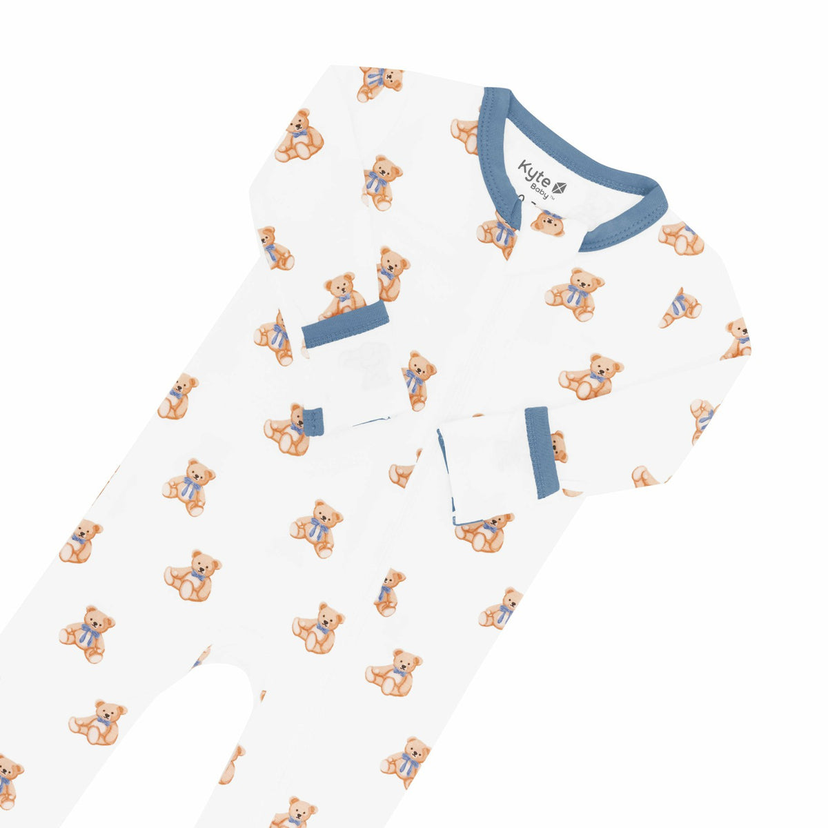 Kyte Baby Bamboo Zippered Romper in Teddy Bear Print