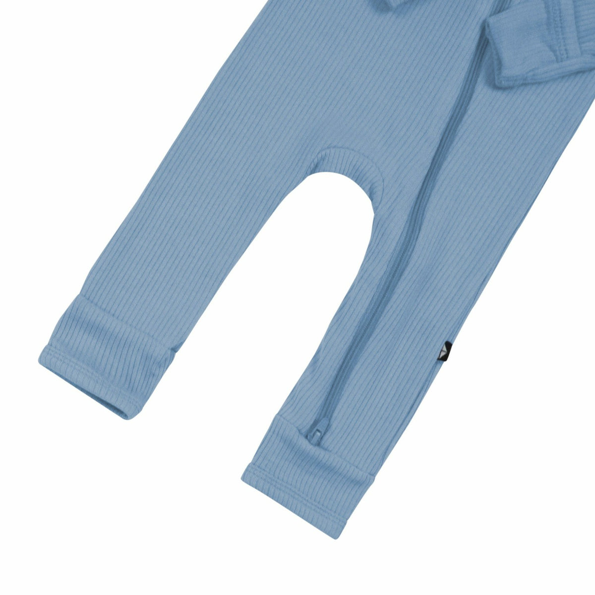Kyte Baby Ribbed Zipper Romper in Slate