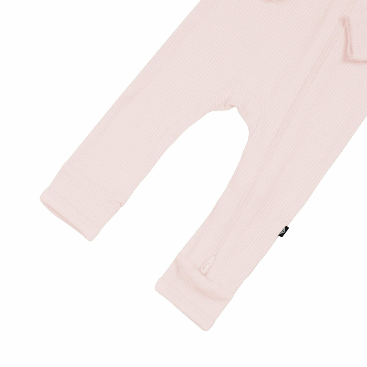 Kyte Baby Ribbed Zipper Romper in Blush