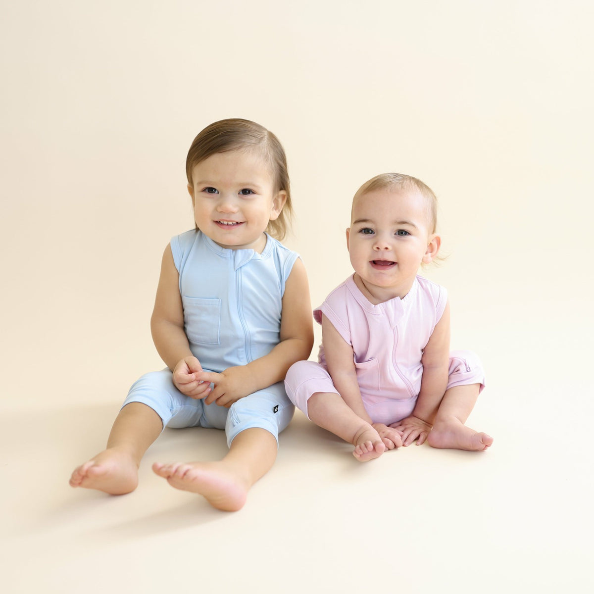 Kyte Baby Zippered Sleeveless Romper in Breeze
