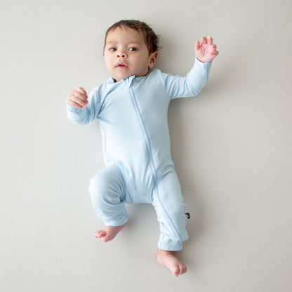 Kyte Baby Zippered Romper in Breeze