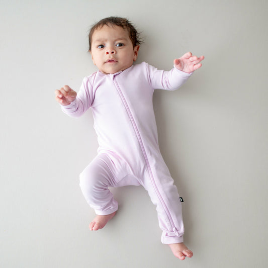 Kyte Baby Zippered Romper in Thistle