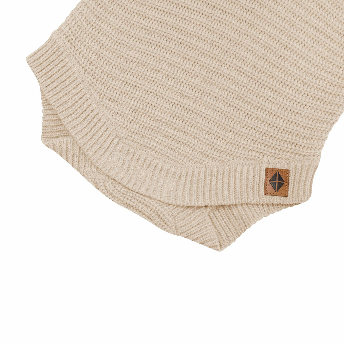 Kyte Baby Chunky Knit Romper in Almond