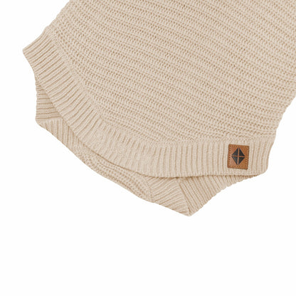 Kyte Baby Chunky Knit Romper in Almond