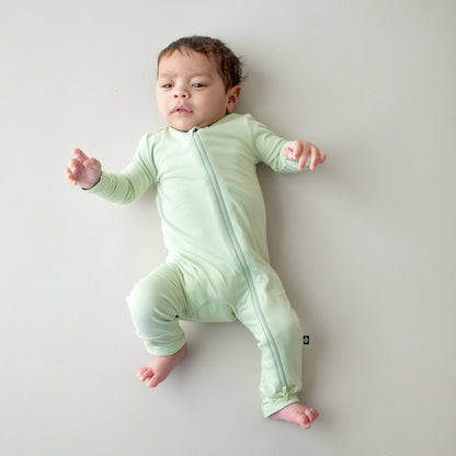 Kyte Baby Zippered Romper in Basil
