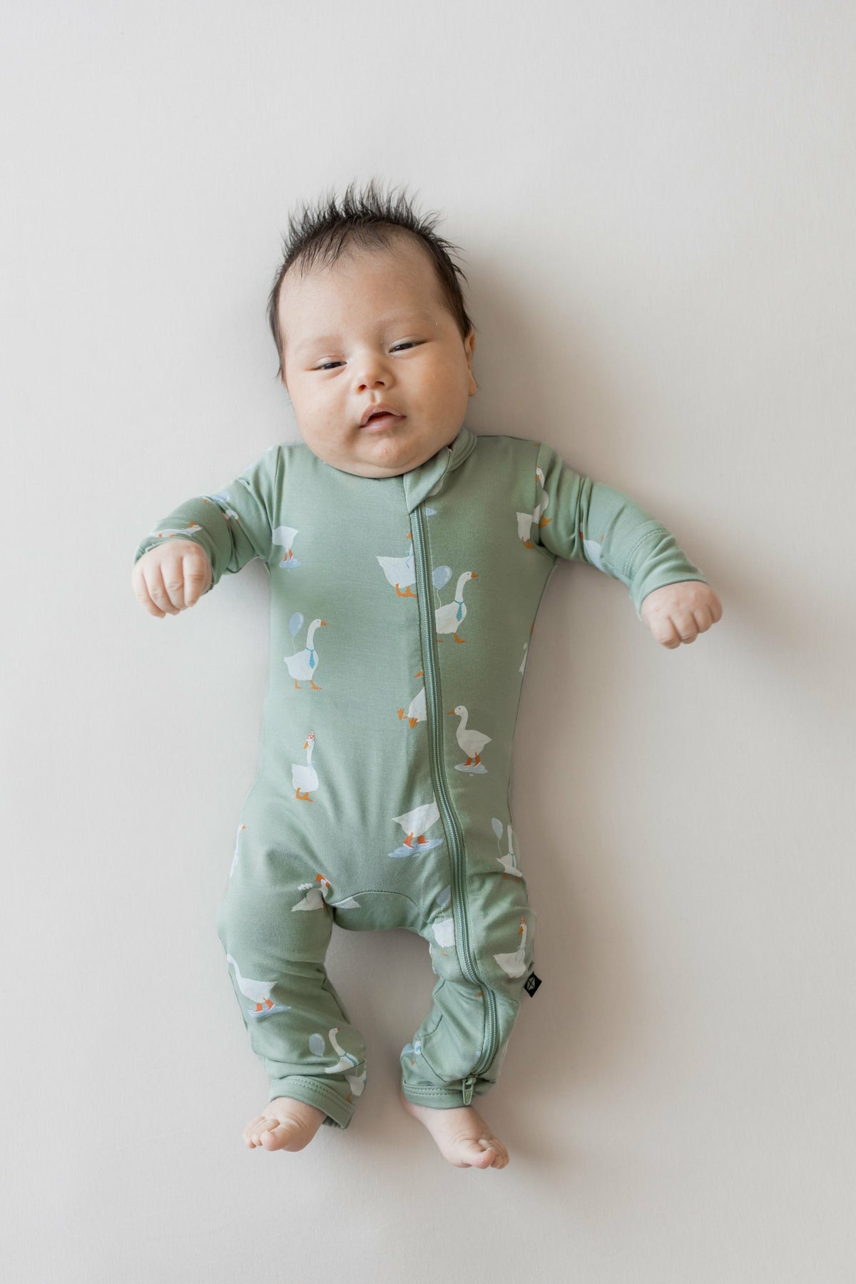 Kyte Baby Zippered Romper in Silly Goose