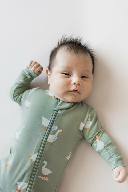 Kyte Baby Zippered Romper in Silly Goose