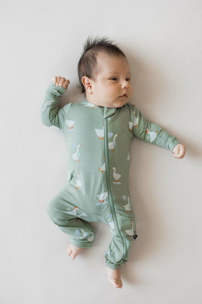 Kyte Baby Zippered Romper in Silly Goose