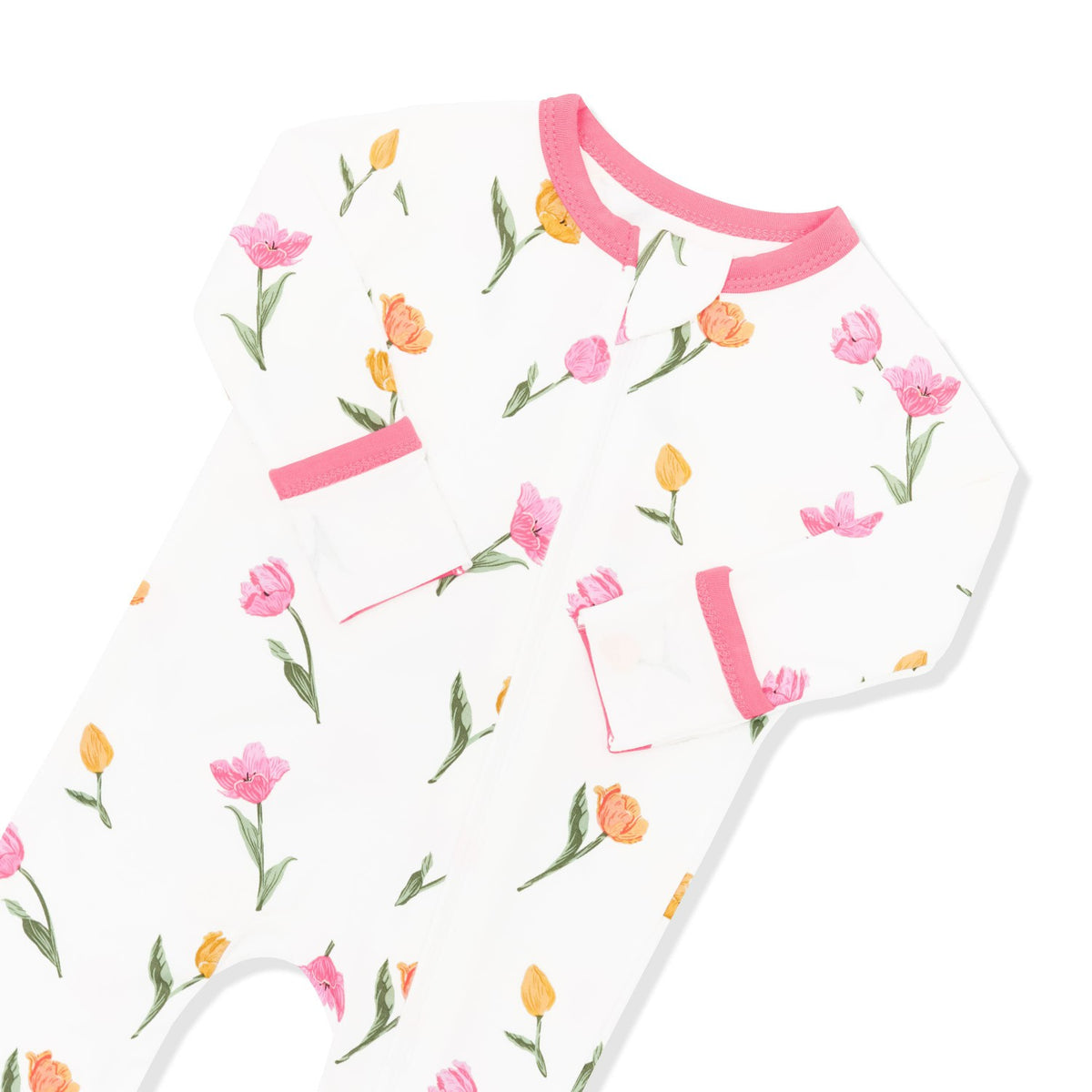 Kyte Baby Zippered Romper in Tulip