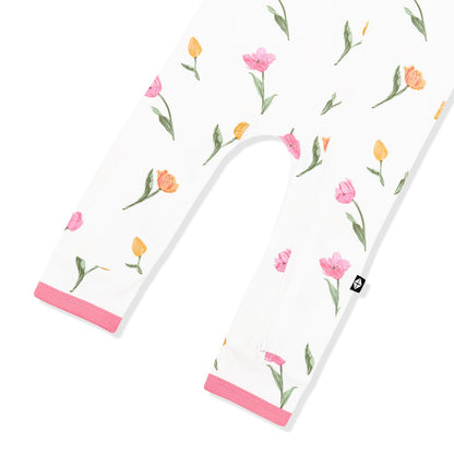 Kyte Baby Zippered Romper in Tulip