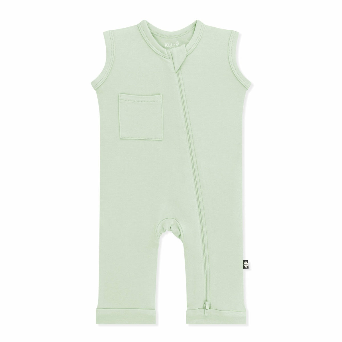 Kyte Baby Zippered Sleeveless Romper in Basil