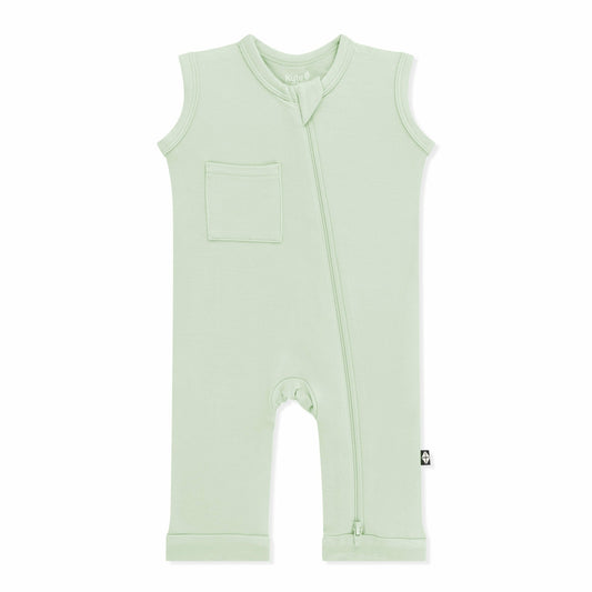 Kyte Baby Zippered Sleeveless Romper in Basil