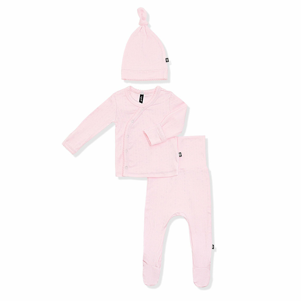 Kyte Baby Pointelle Take Me Home Set with Cap in Sakura