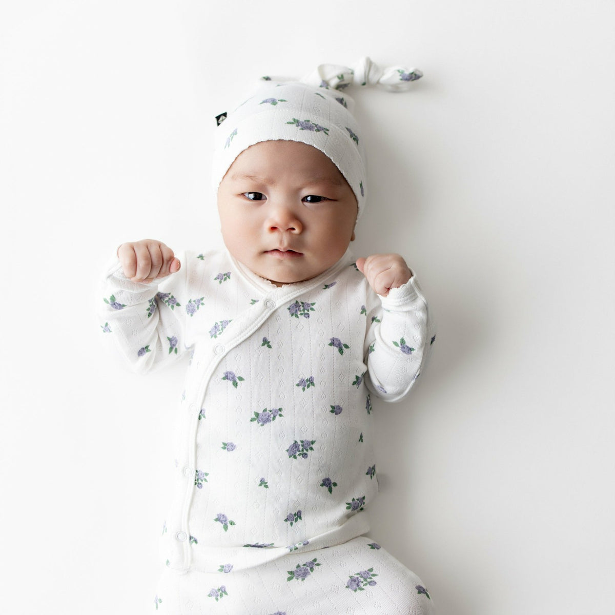 Kyte Baby Pointelle Take Me Home Set with Cap in Spray Rose