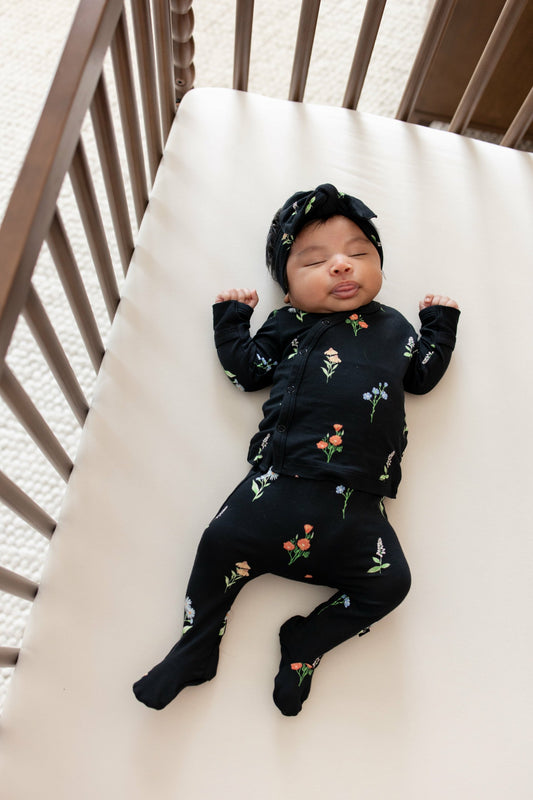 Kyte Baby Take Me Home Set with Bow in Midnight Wildflower