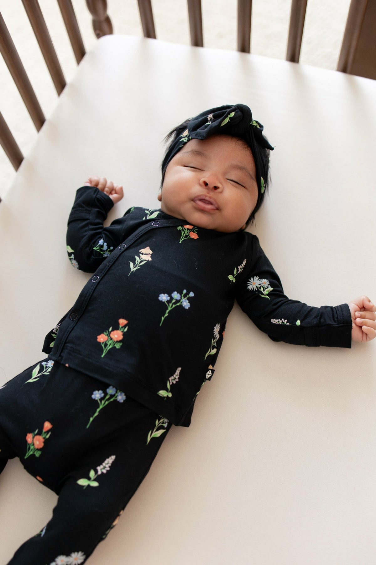 Kyte Baby Take Me Home Set with Bow in Midnight Wildflower