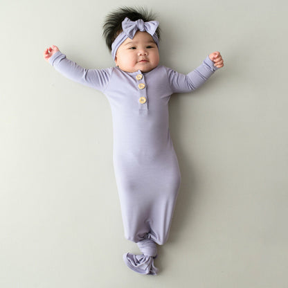 Kyte Baby Taro Knotted Gown Bow Set