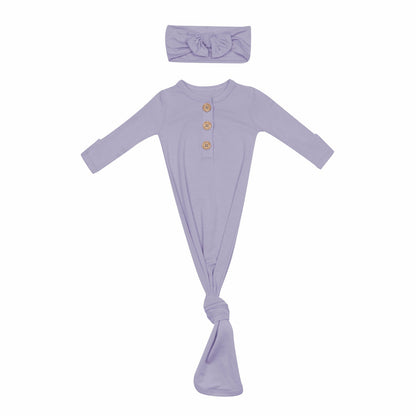 Kyte Baby Taro Knotted Gown Bow Set