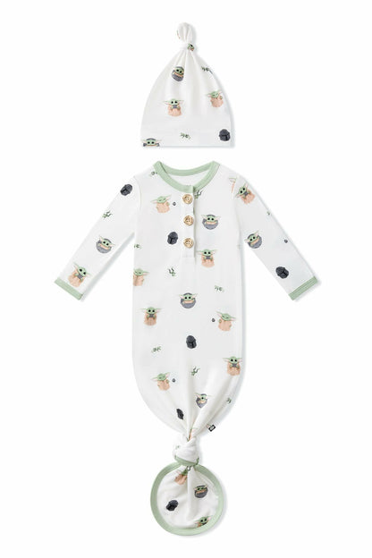 Kyte Baby Knotted Day Gown with Hat Set in Grogu™