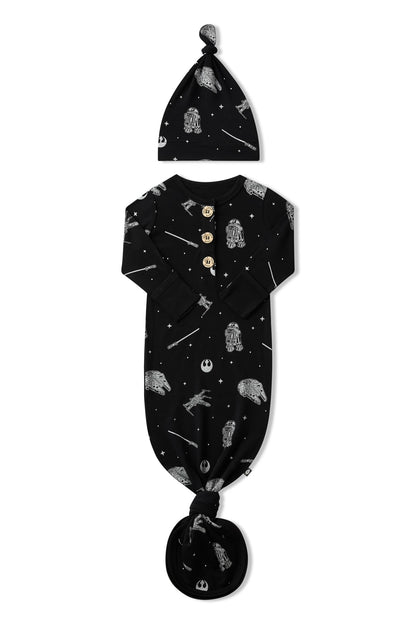 Kyte Baby Knotted Day Gown with Hat Set in STAR WARS™