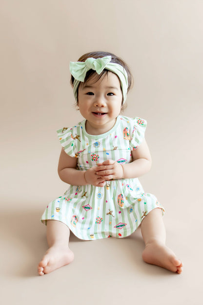 Kyte Baby Twirl Bodysuit Dress in Honeydukes