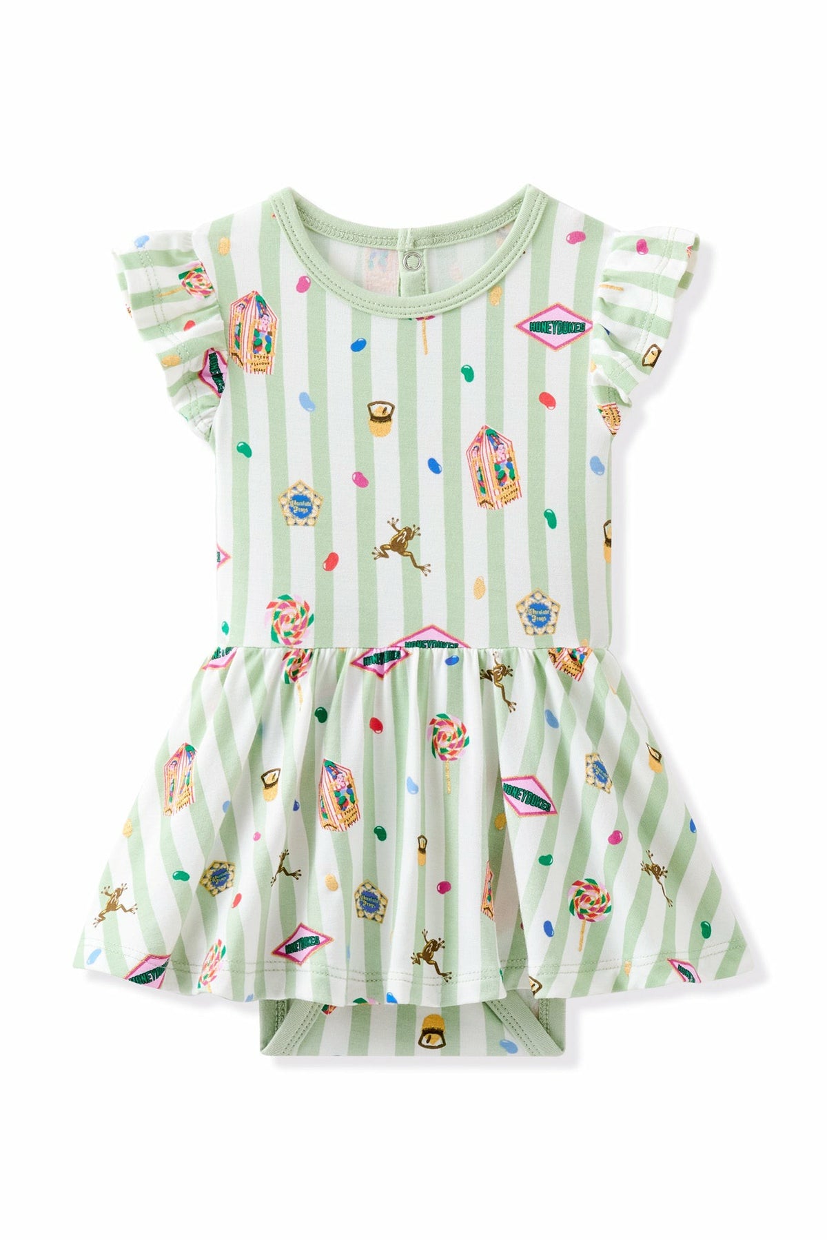 Kyte Baby Twirl Bodysuit Dress in Honeydukes