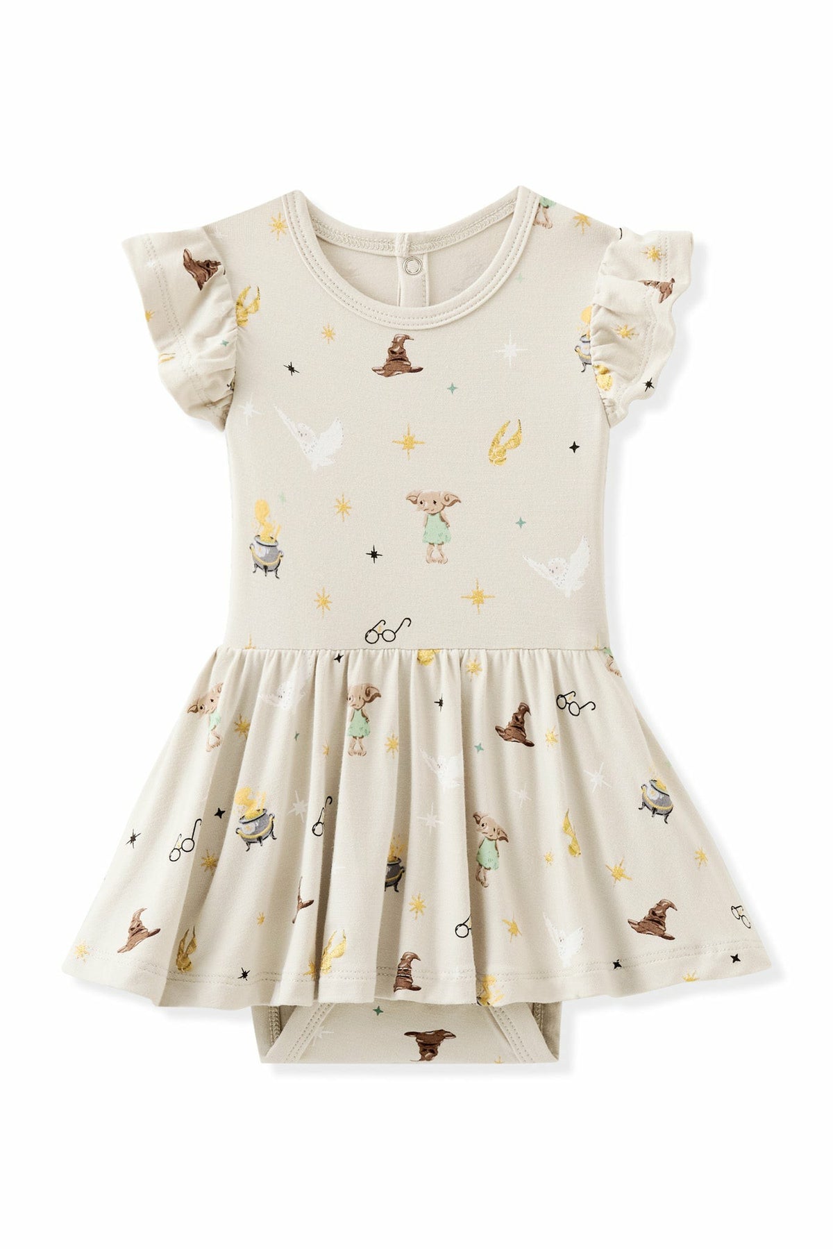 Kyte Baby Twirl Bodysuit Dress in Starry Icon