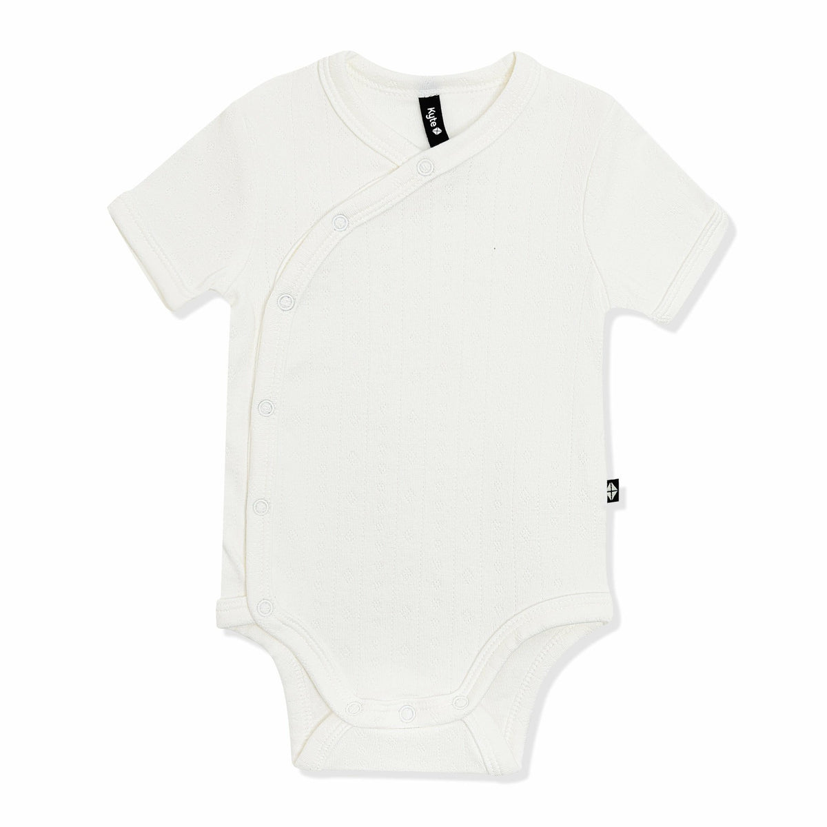 Kyte Baby Pointelle Kimono Bodysuit in Cloud