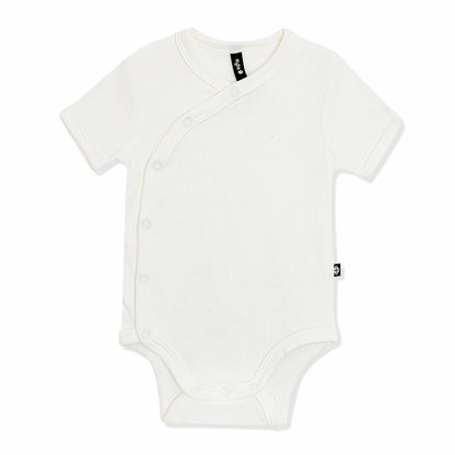 Kyte Baby Pointelle Kimono Bodysuit in Cloud