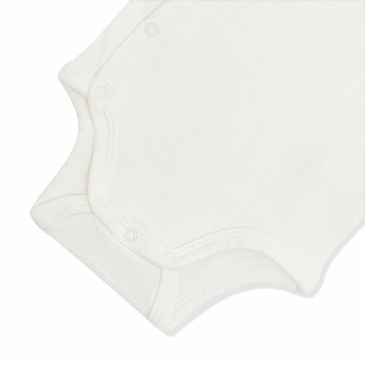 Kyte Baby Pointelle Kimono Bodysuit in Cloud