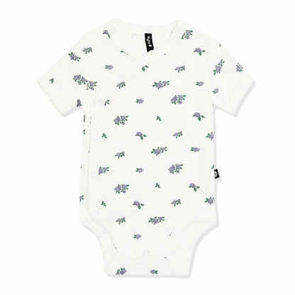Kyte Baby Pointelle Kimono Bodysuit in Spray Rose