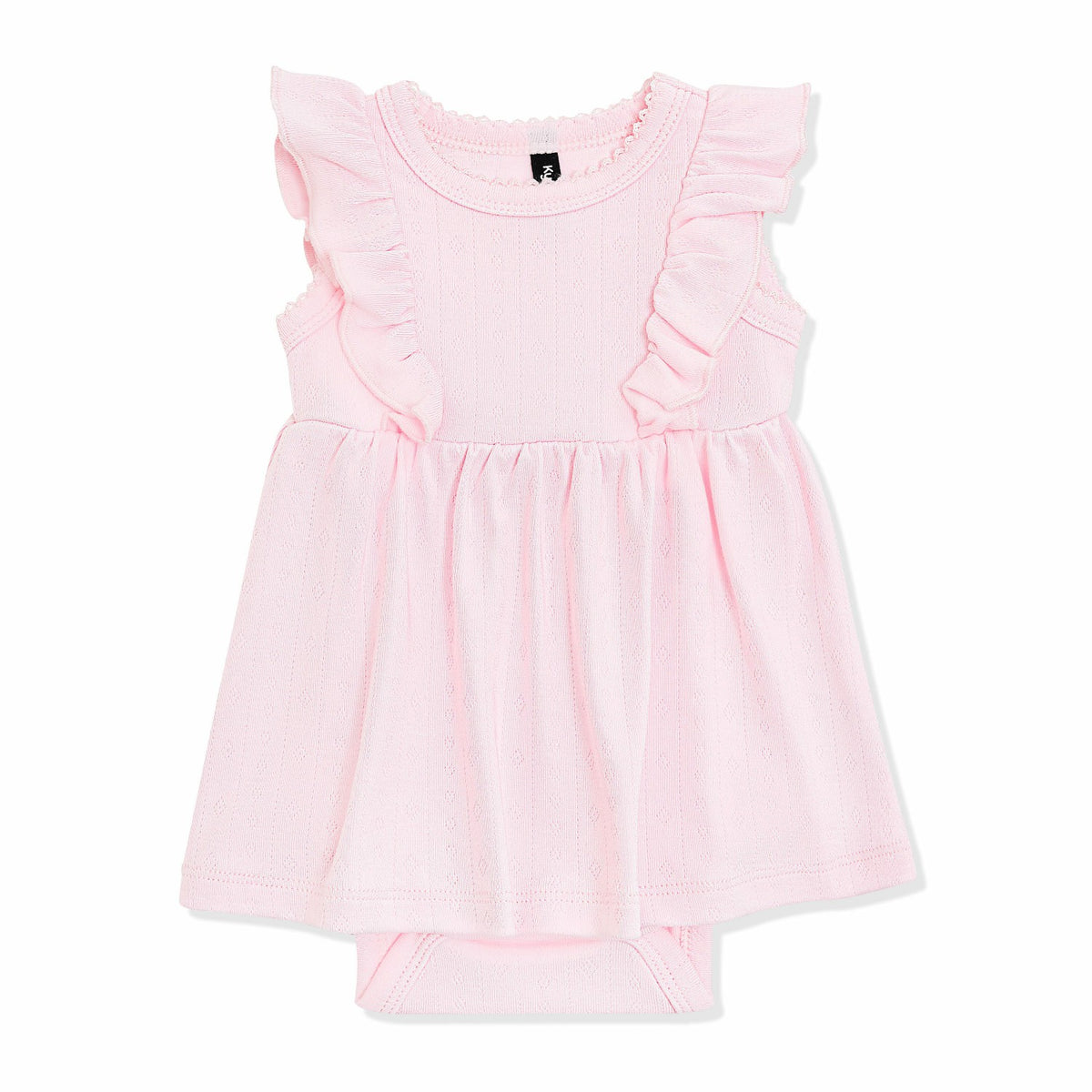 Kyte Baby Pointelle Bodysuit Dress in Sakura