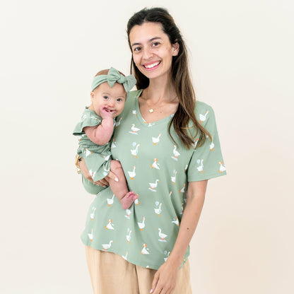 Kyte Baby Twirl Bodysuit Dress in Silly Goose