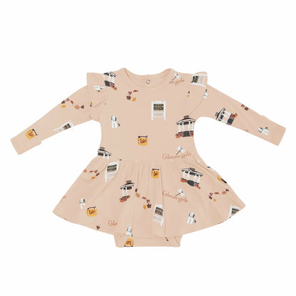 Kyte Baby Long Sleeve Twirl Bodysuit Dress in Gilmore Girls