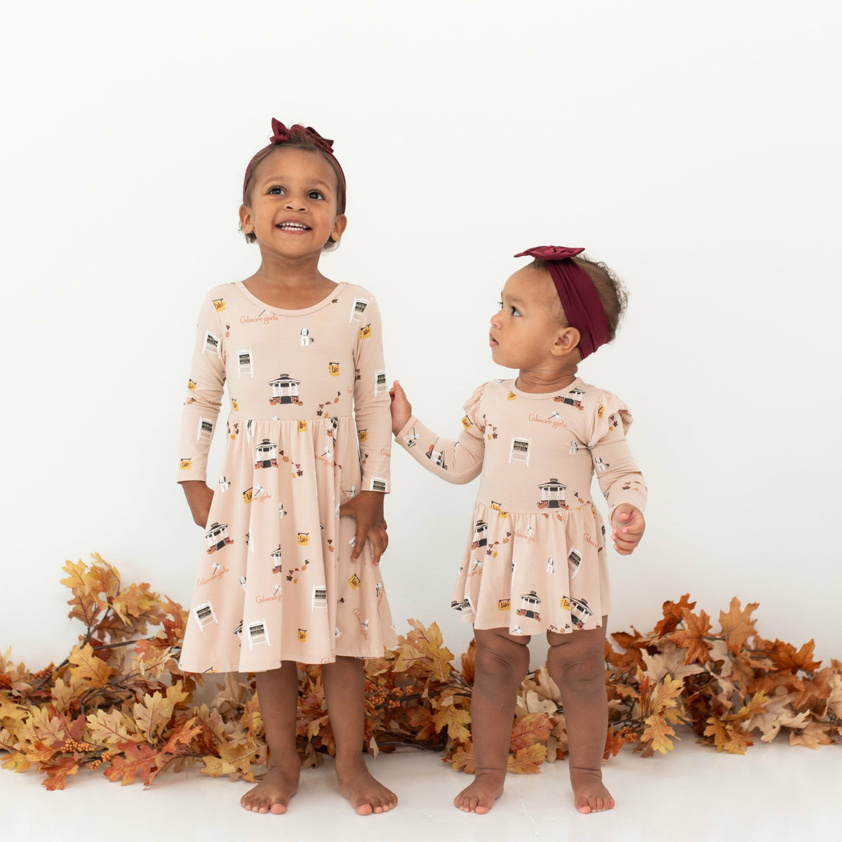 Kyte Baby Long Sleeve Twirl Bodysuit Dress in Gilmore Girls