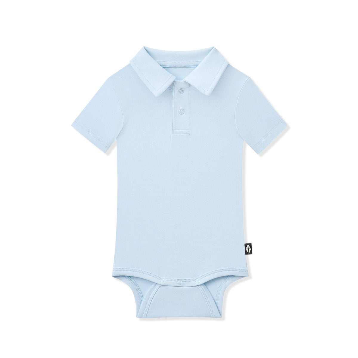 Kyte Baby Polo Bodysuit in Breeze