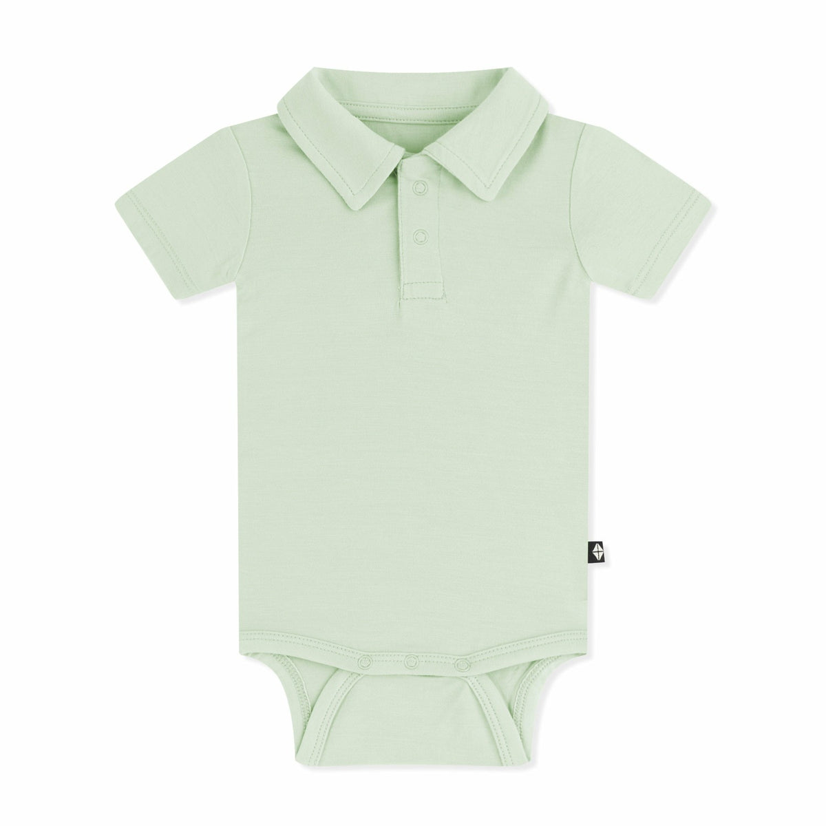 Kyte Baby Polo Bodysuit in Basil