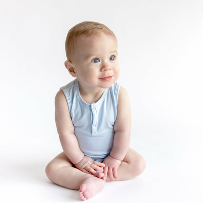 Kyte Baby Sleeveless Bodysuit in Breeze