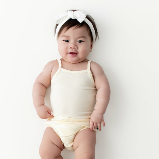 Kyte Baby Spaghetti Strap Leotard in Chamomile