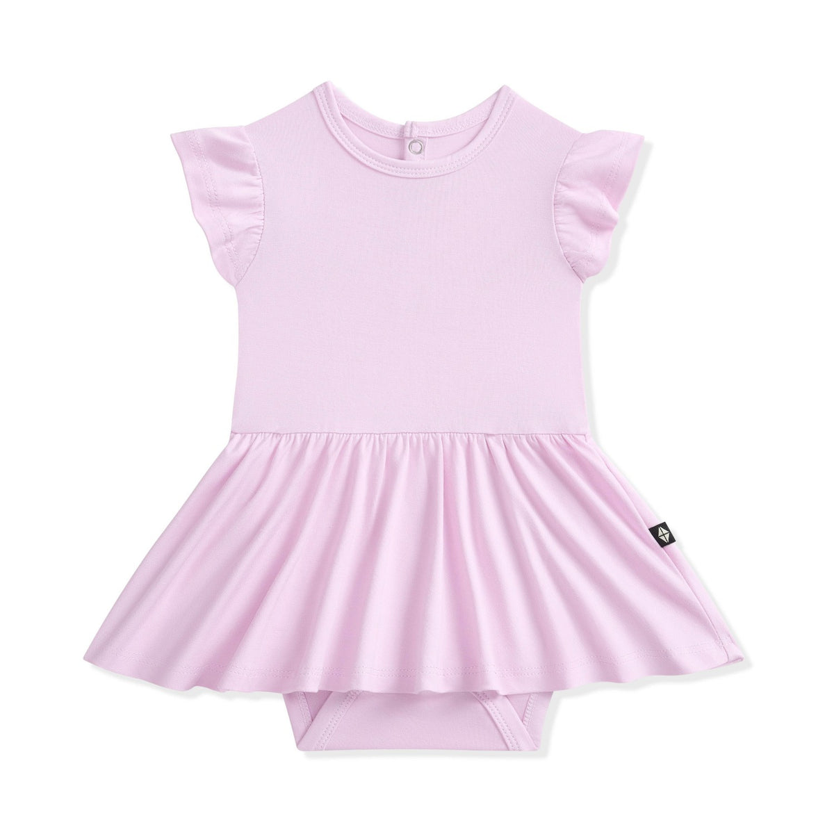 Kyte Baby Twirl Bodysuit Dress in Thistle