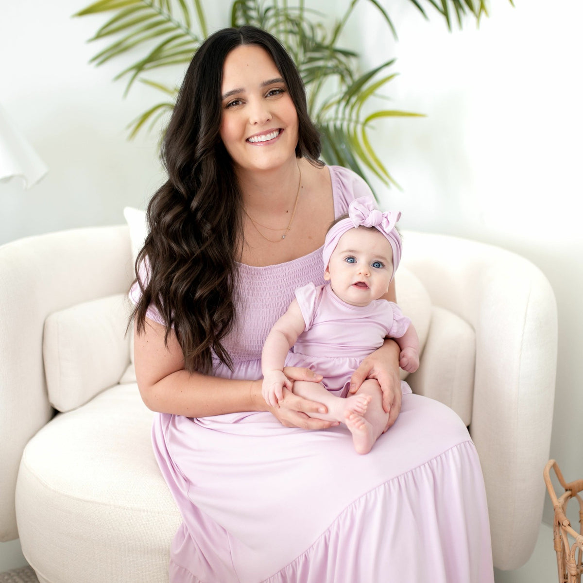 Kyte Baby Twirl Bodysuit Dress in Thistle