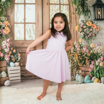 Kyte Baby Polo Bodysuit Dress in Thistle