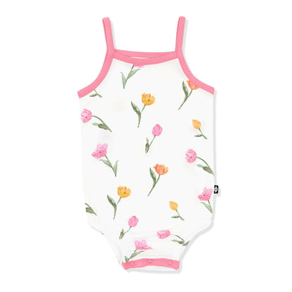 Kyte Baby Spaghetti Strap Leotard in Tulip
