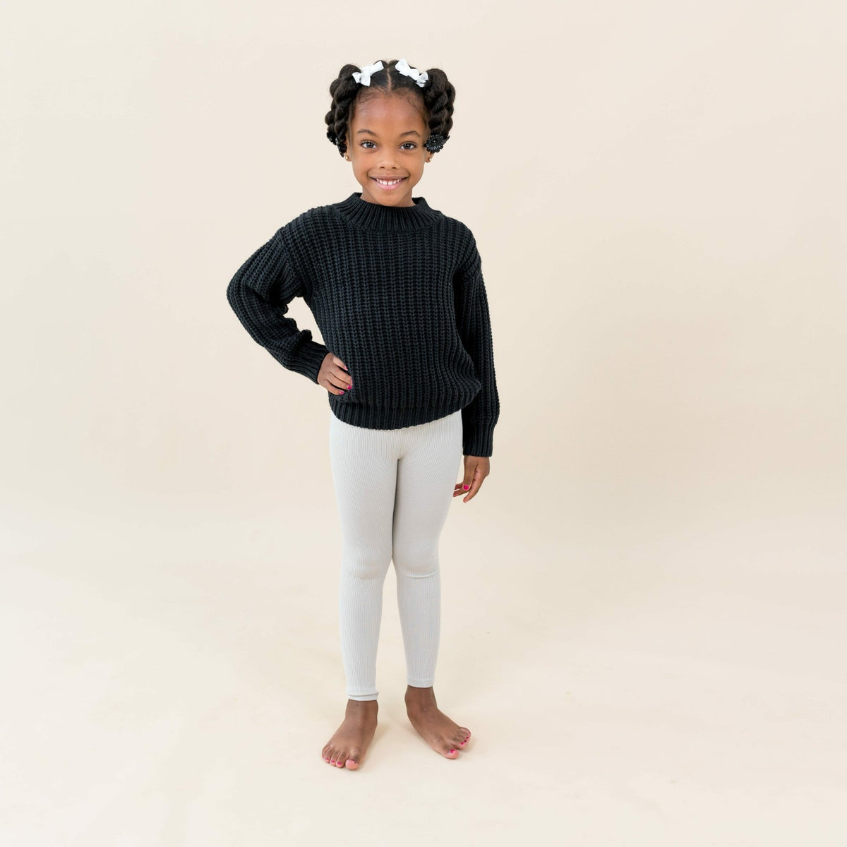 Kyte Baby Ribbed Leggings in Oat