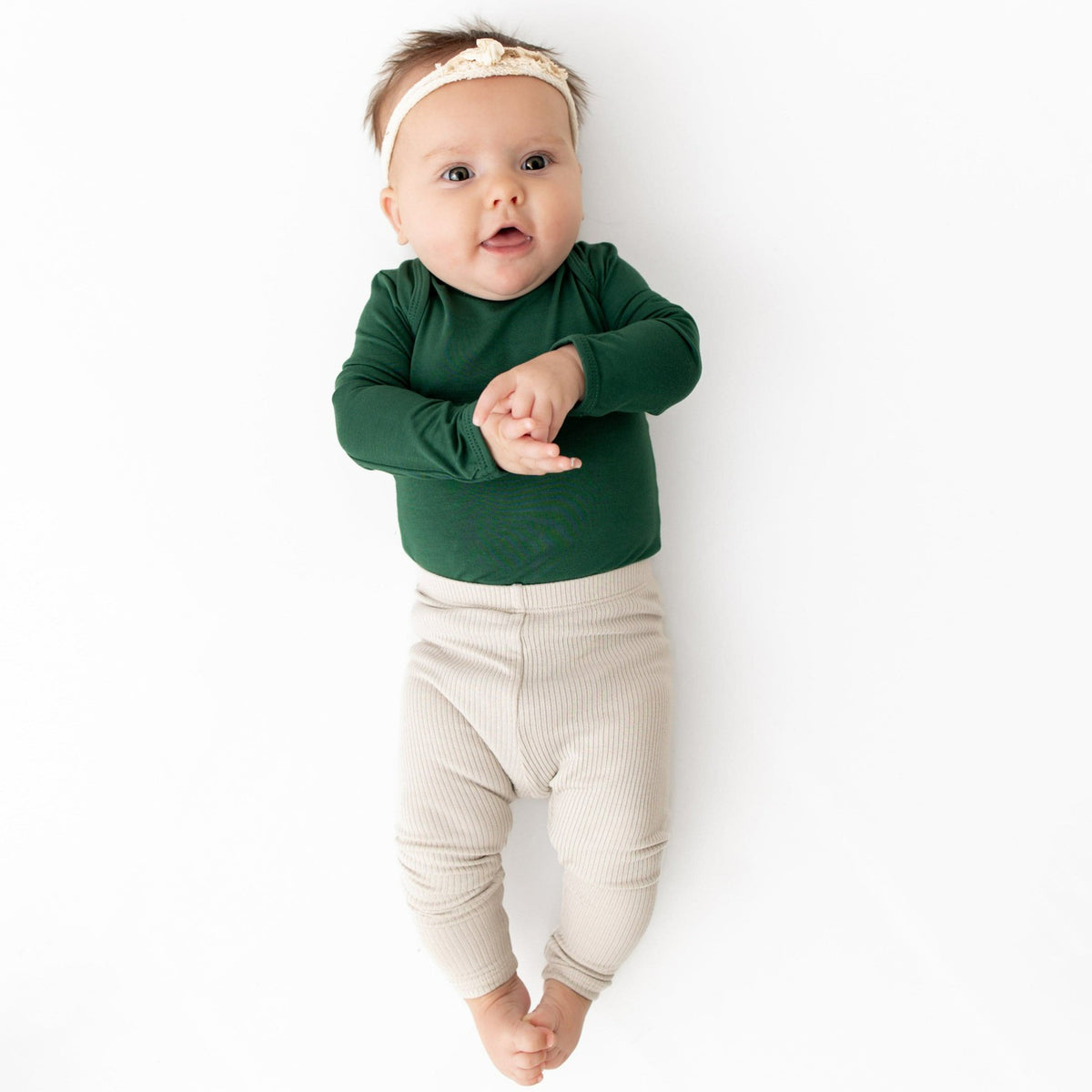 Kyte Baby Ribbed Leggings in Oat