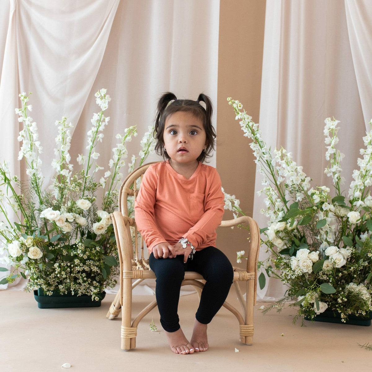 Kyte Baby Ribbed Leggings in Midnight